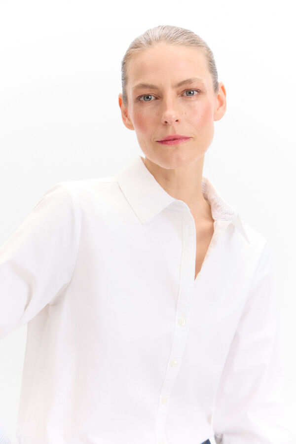 Cortefiel Sustainable COTTON SHIRT White