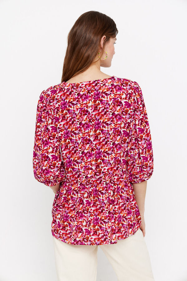 Cortefiel Printed V-neck blouse Multicolour
