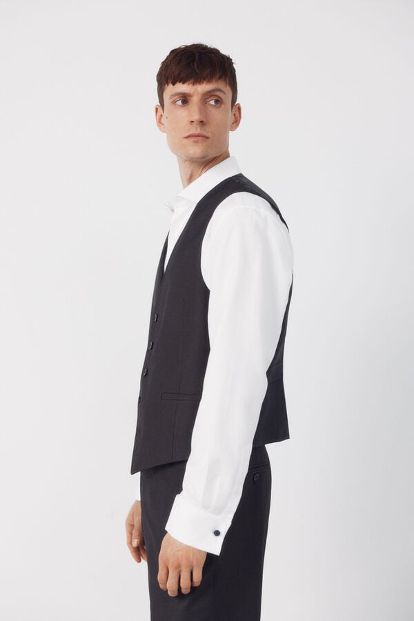 Cortefiel Vest structure XXI Serie Dark grey