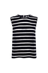 Cortefiel Striped sleeveless top Blue