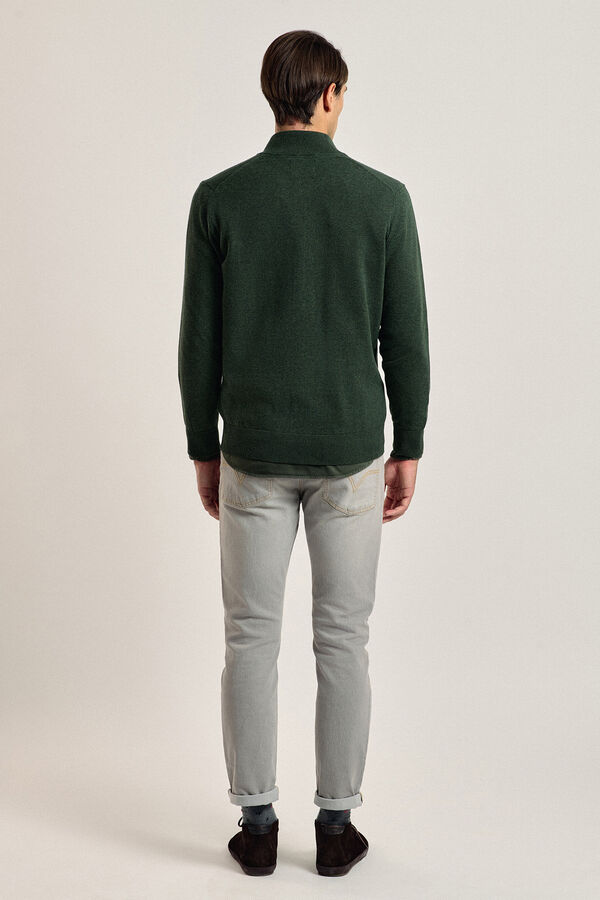 Valecuatro Valecuatro mock neck cardigan in green Green