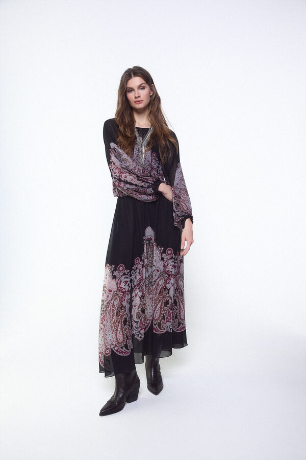 Slowlove Blusa estampada Estampado gris