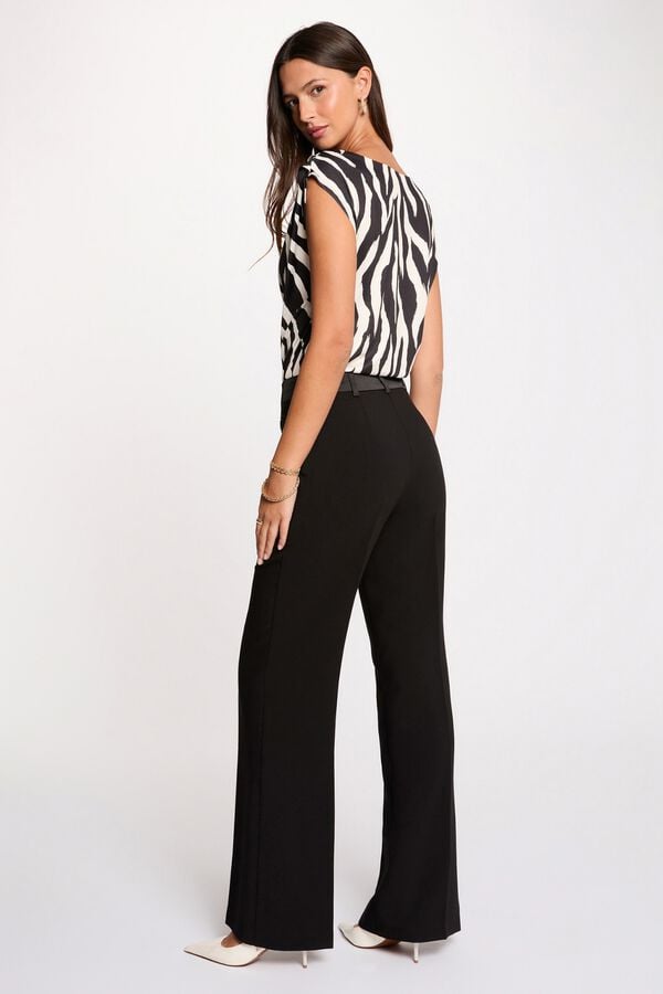 Morgan Fitted sleeveless T-shirt Printed white