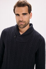 Jack & Jones Jersey de punto trenzado Azul marino