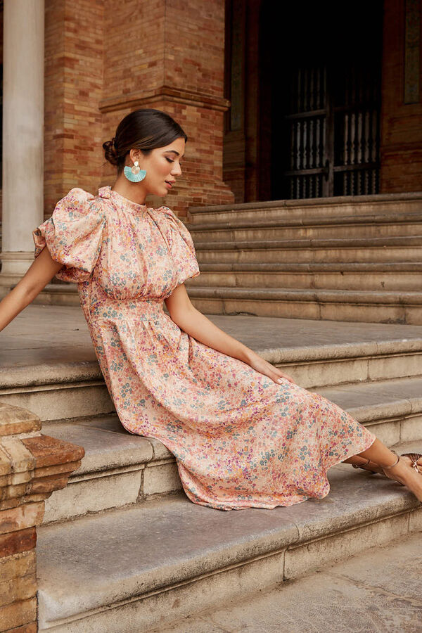 Pol&iacute;n Et Moi Vestido midi Teresa salm&atilde;o Subiu