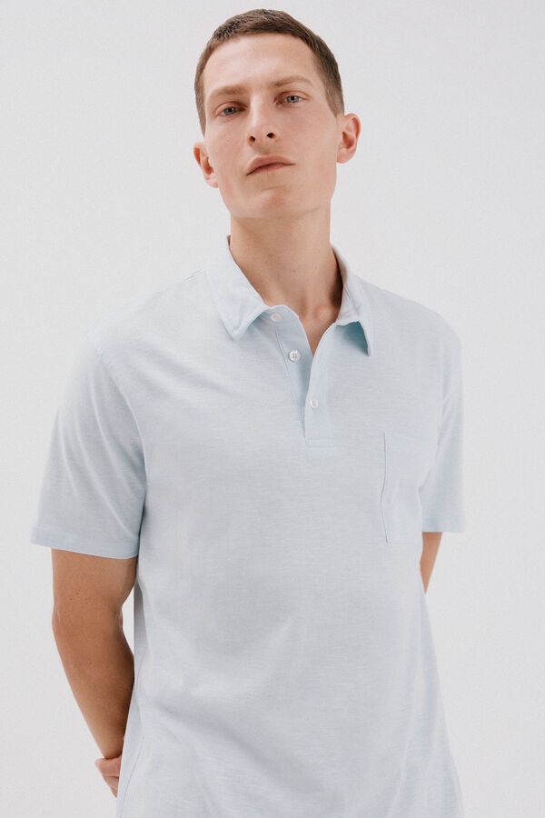 Cortefiel plain polo Blue