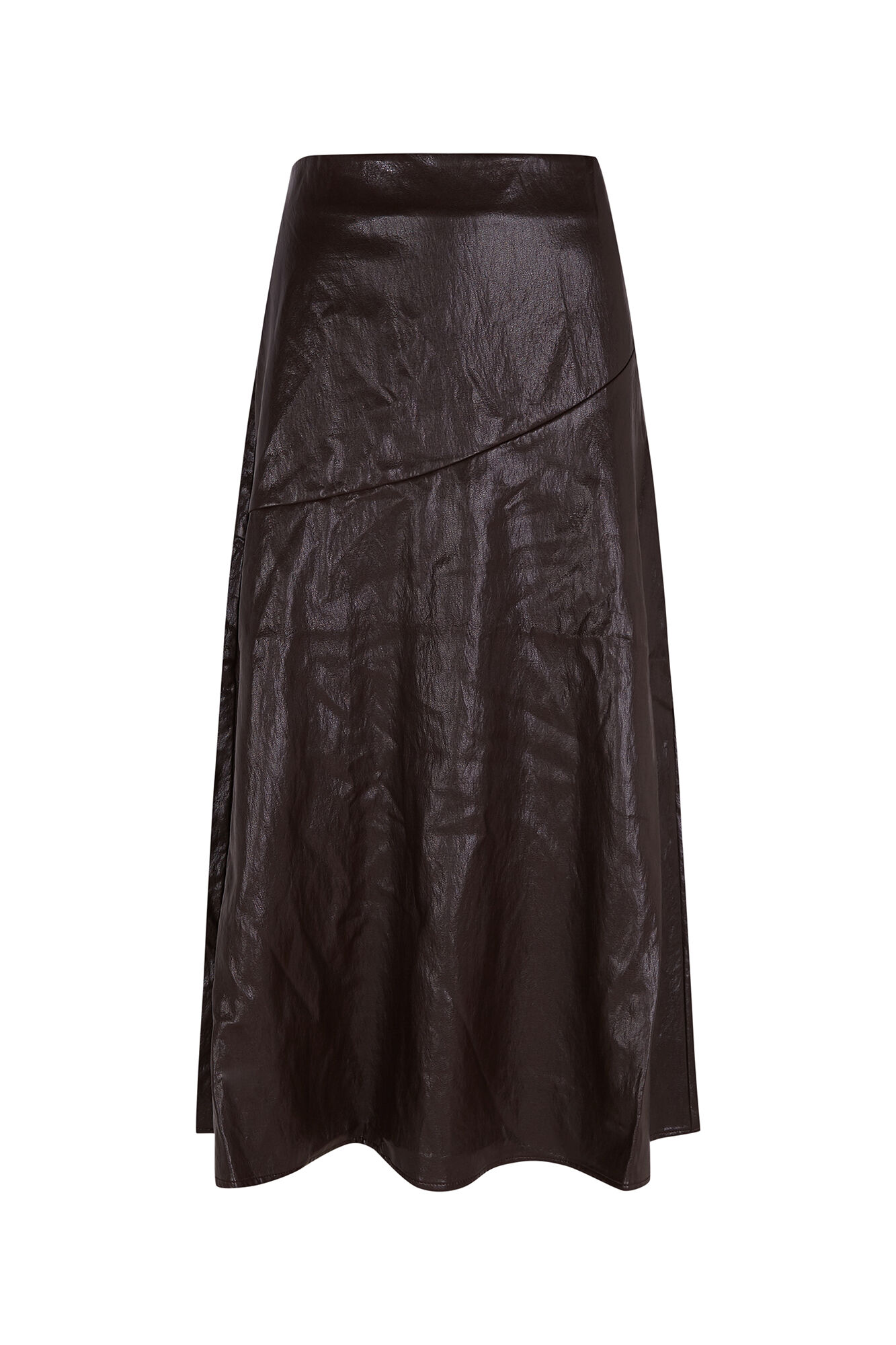 Cortefiel Faux leather midi skirt
