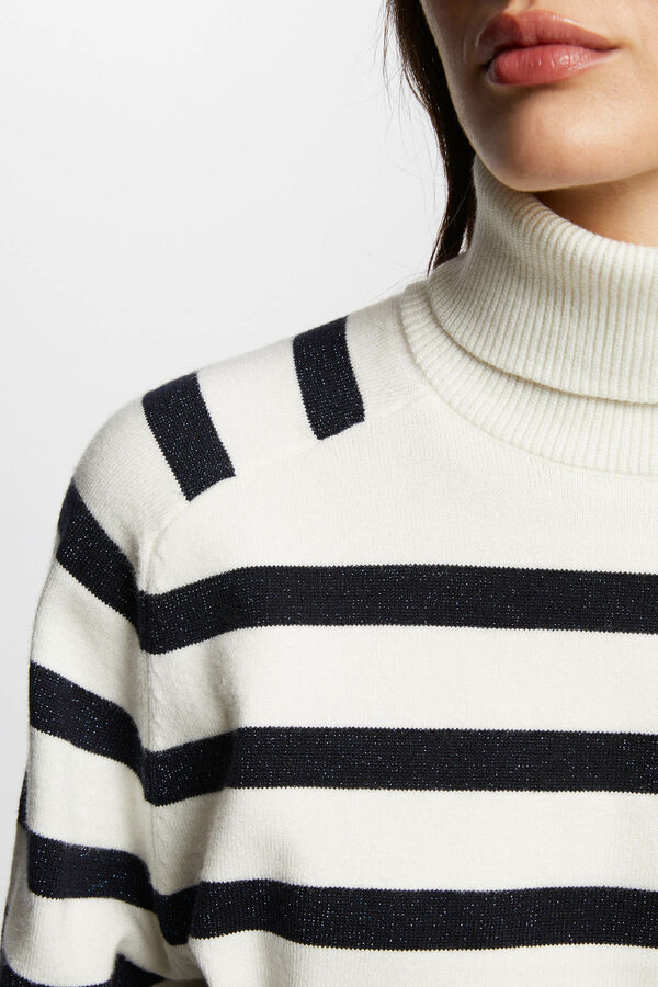 Cortefiel neck turtleneck striped Printed blue