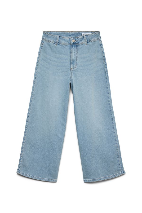 Vero Moda Curve Jeans perna larga tamanho grande Azul