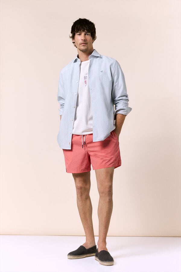 OOTO Fato de banho estampado liso OOTO Vermelho