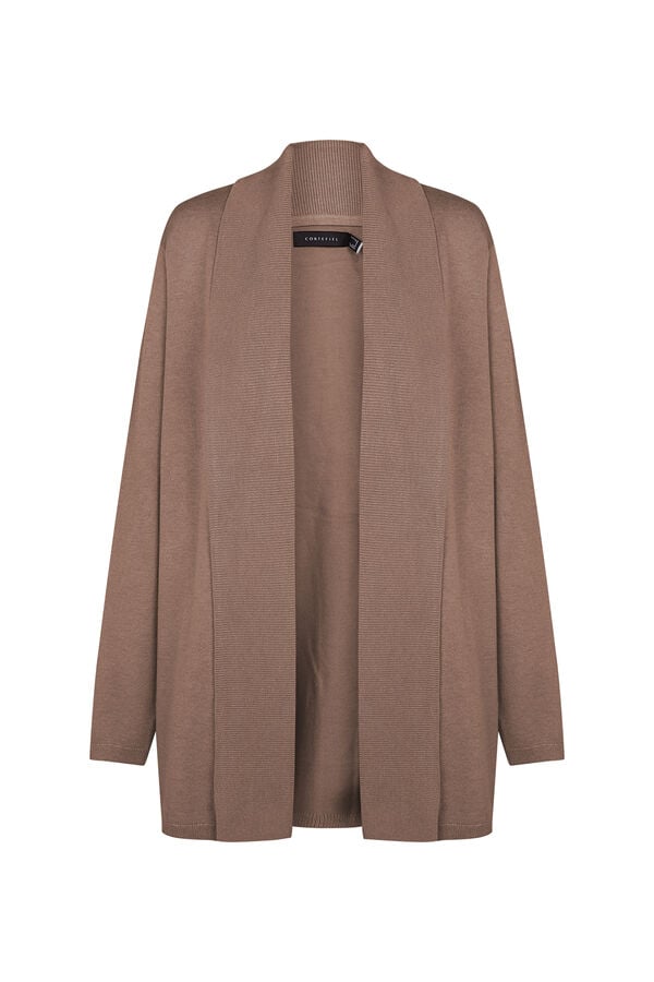 Cortefiel Chaqueta cuello chal Beige