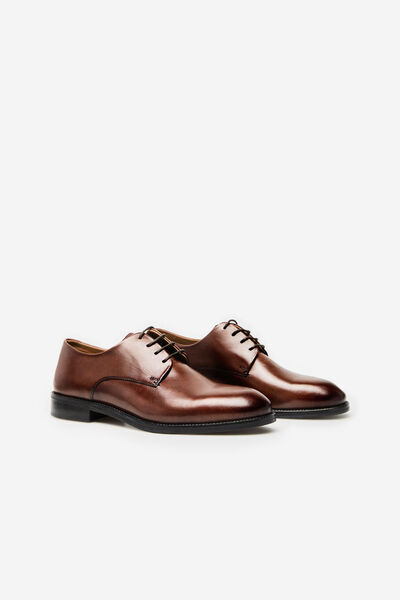 Cortefiel Lace-up dress shoe Dark brown