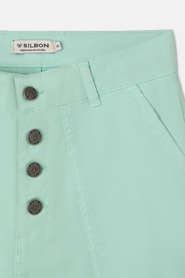 Silbon Calça cargo jeans Verde