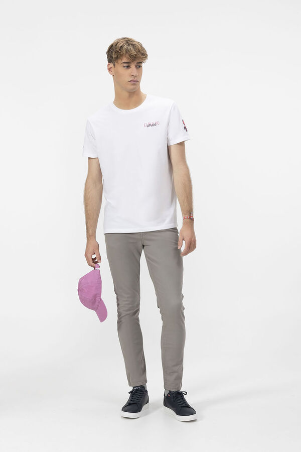 elPulpo Camiseta com logo triplo Branco