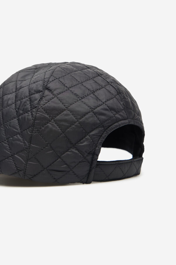 Cortefiel Padded nylon cap Black