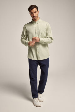 Cortefiel Long-sleeved shirt with pocket Gray