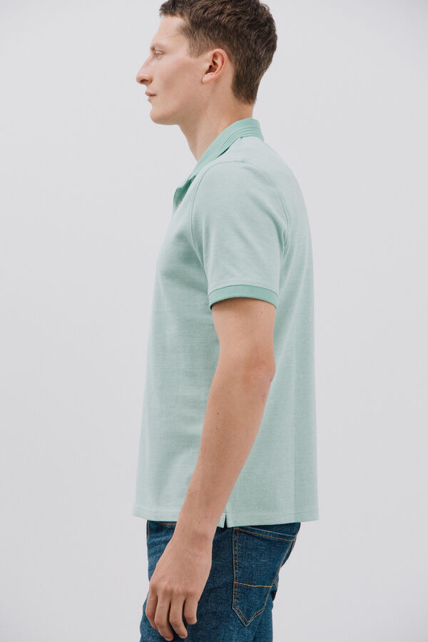 Cortefiel Oxford polo shirt Green