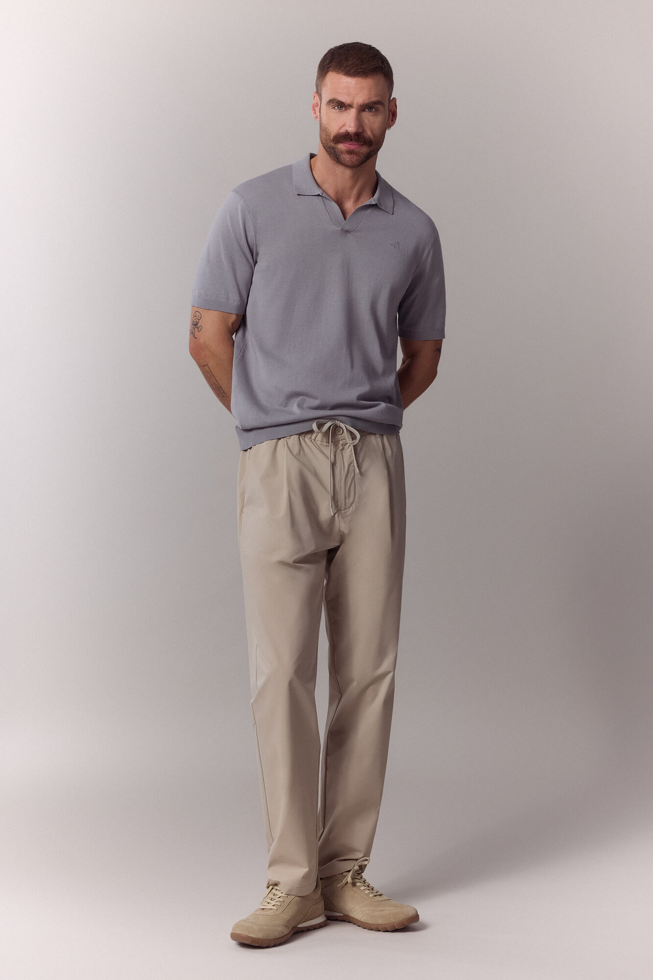 OOTO Camisola polo lisa de manga curta