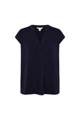 Cortefiel Basic stand-up collar T-shirt Blue