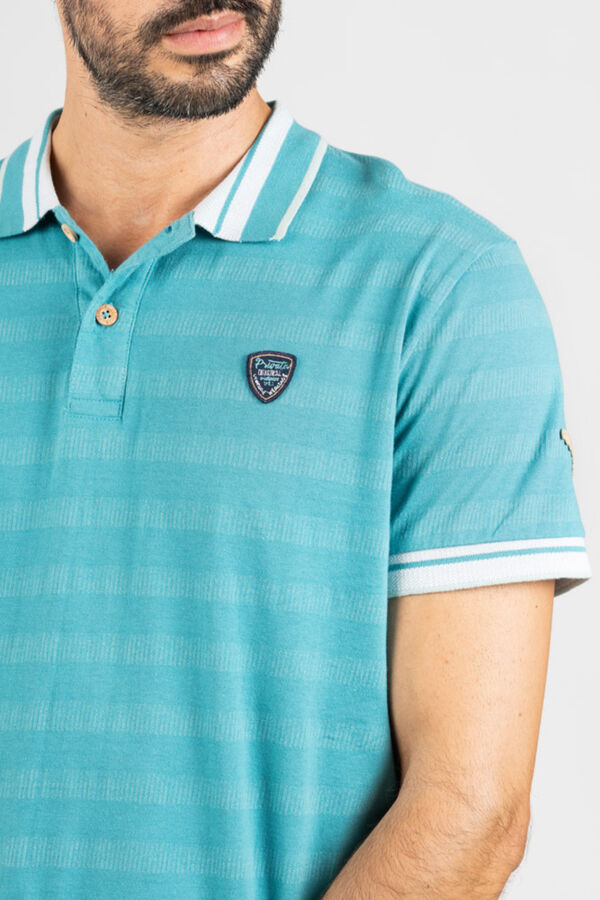 Privata Short sleeve polo shirt Printed turquoise
