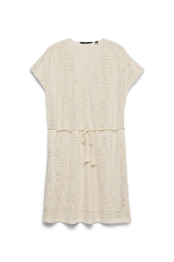 Vero Moda V-neck short dress Beige
