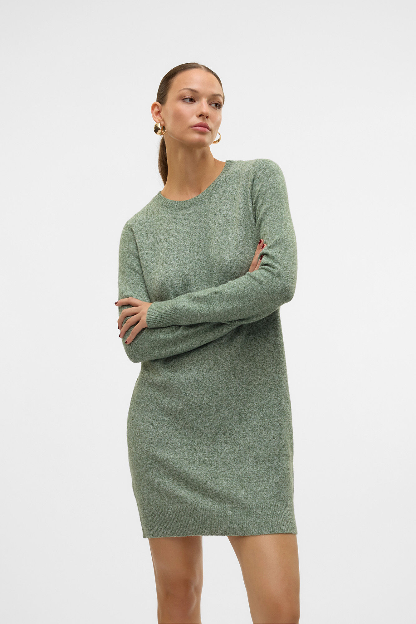 Vero Moda Vestido de malha com malha gola redonda