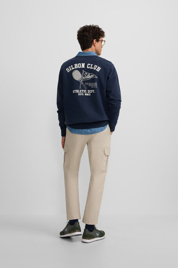 Silbon Sweatshirt do departamento de atletismo Azul