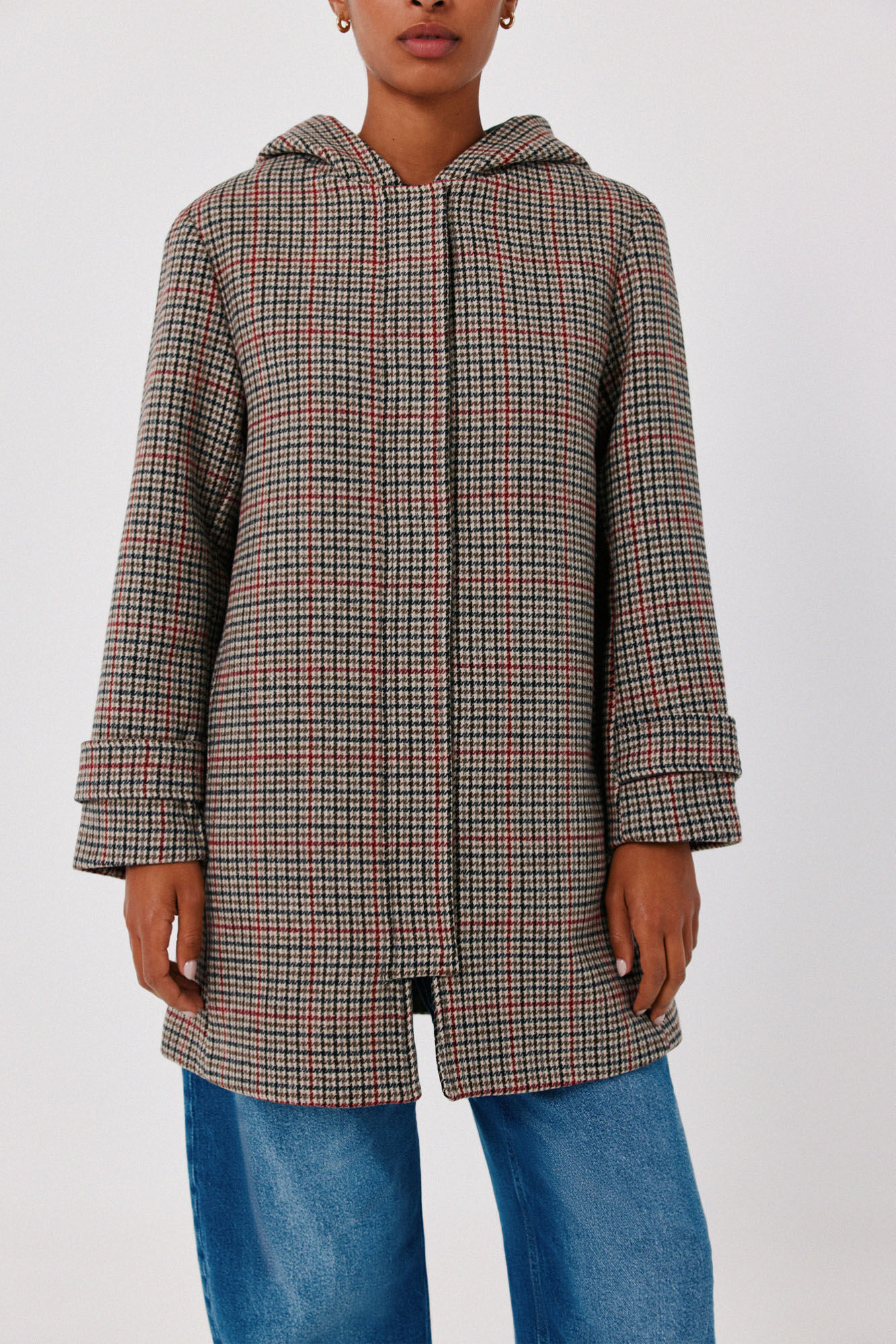 Cortefiel Jacket zip fastening hood