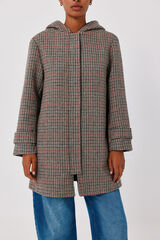 Cortefiel Jacket zip fastening hood Maroon