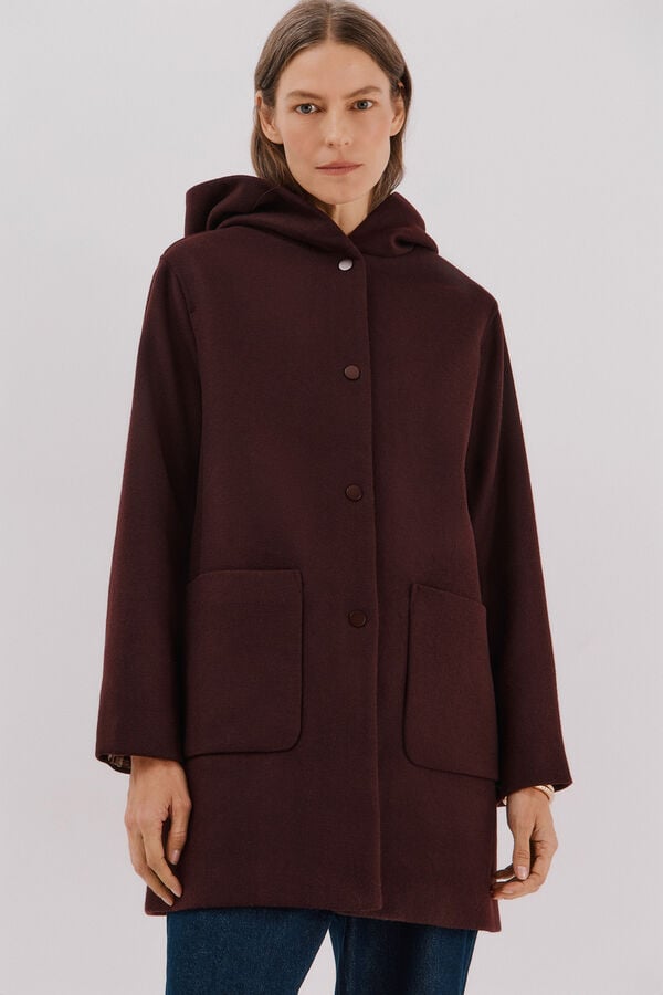 Cortefiel Hooded hood Maroon
