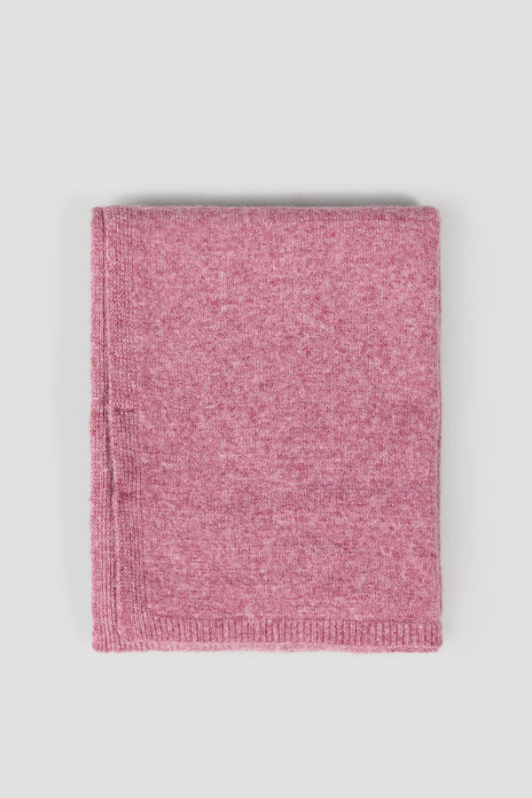Cortefiel Plain knit scarf Pink