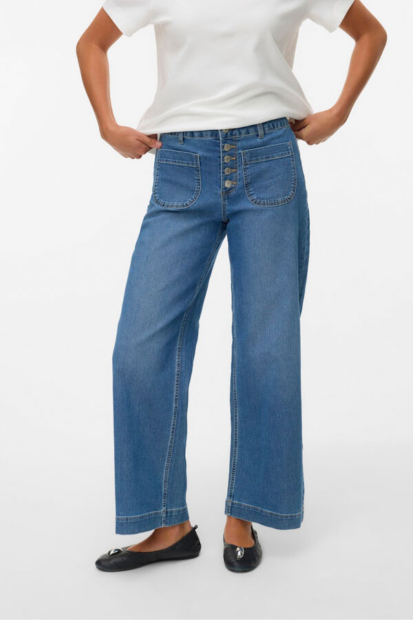 Vero Moda Jeans retos bolsos frontais Azul