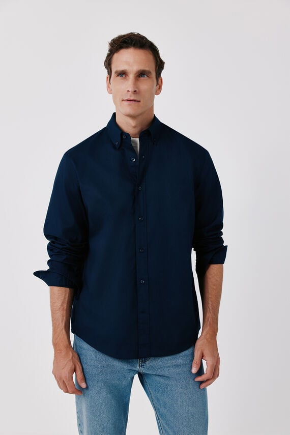 Camisa lisa oxford ligero