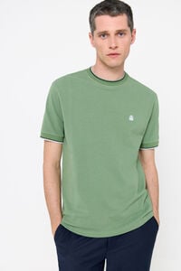 Cortefiel Striped T-shirt Green
