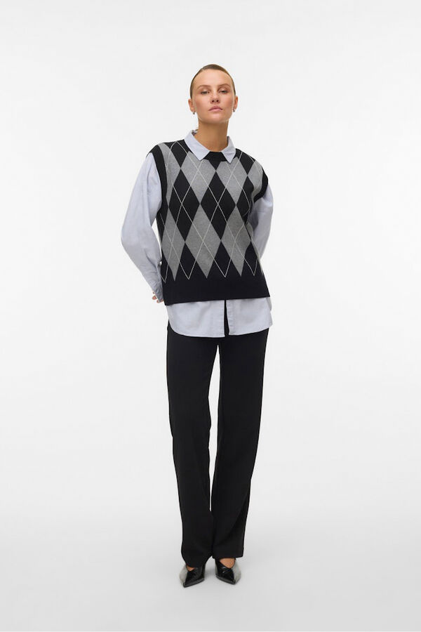 Vero Moda Colete de malha diamante  Preto