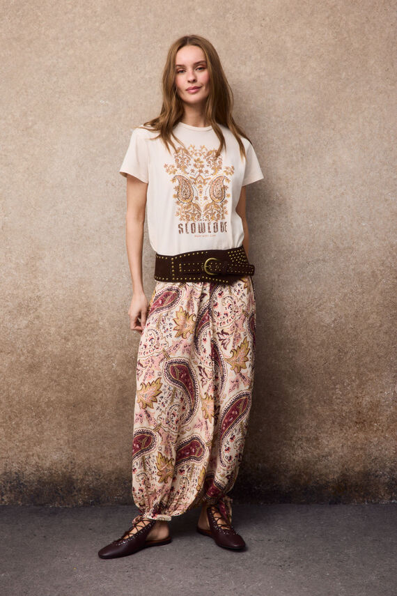 Pantalón bombacho estampado