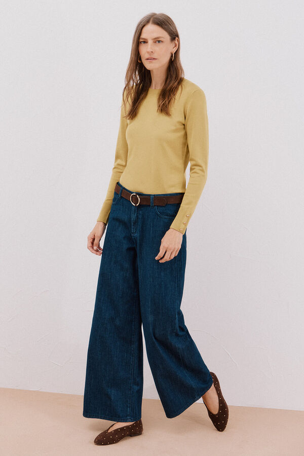 Cortefiel Long palazzo jeans  Blue