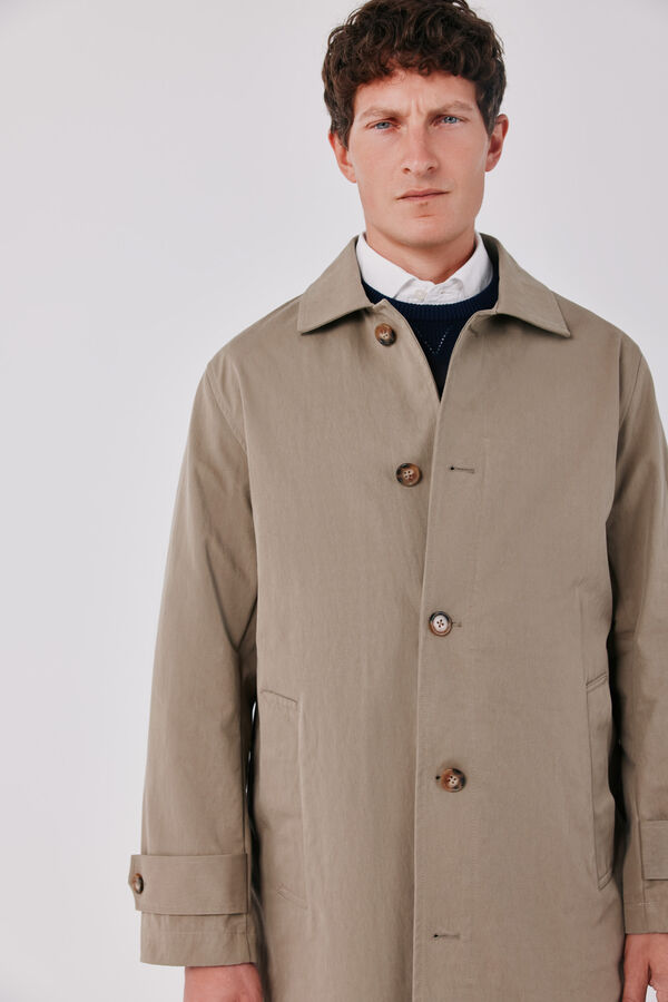 Cortefiel Cotton trench Brown