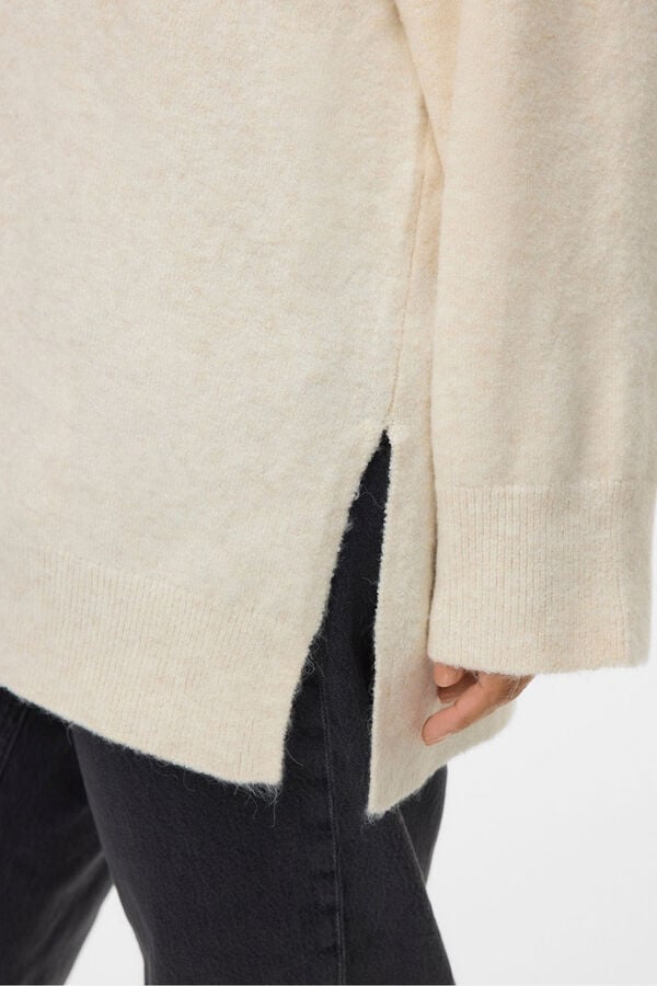 Vero Moda Curve Camisola com gola em V curvo Tostado