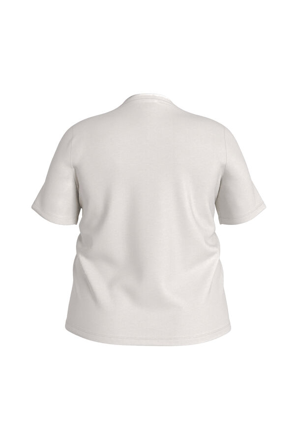 Cortefiel Curve short-sleeved T-shirt White