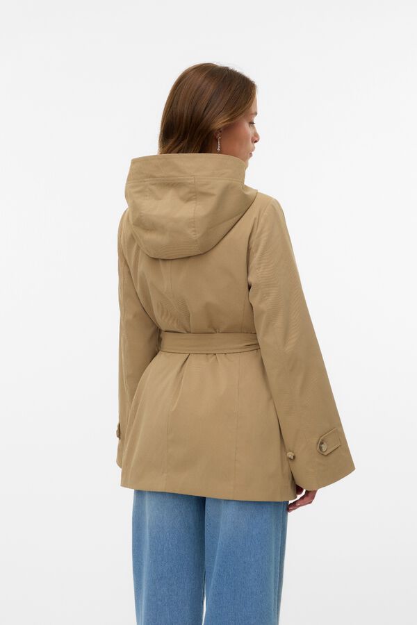 Vero Moda Gabardina midi Castanho