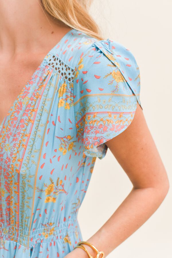 Jaase Vestido comprido Carmen Azul