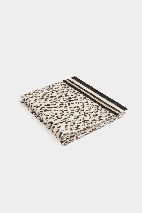 Morgan Bufanda con estampado de leopardo Multicolor