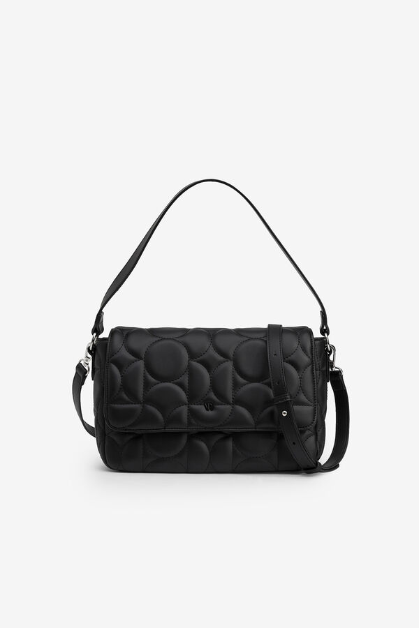 Vilanova Bolsa acolchoada com lapela Preto