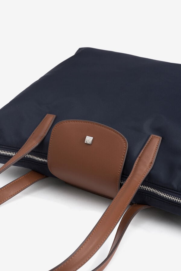 Vilanova Mala tote bag de nylon combinada Azul