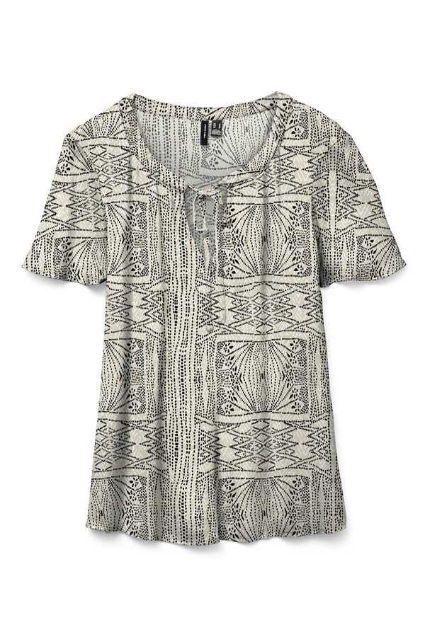 Vero Moda Blusa fluída de manga curta Cinzento