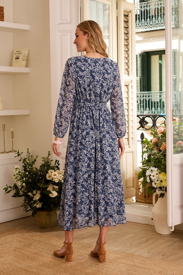 Pol&iacute;n Et Moi Vestido comprido Marta Azul