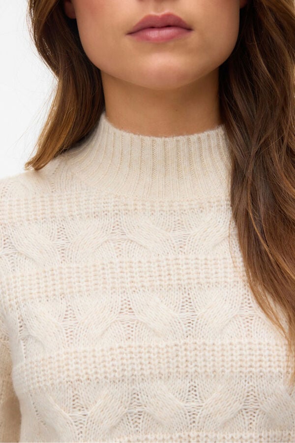 Vero Moda Camisola de malha de gola malha Cinzento