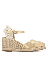 XTI Alpercata de cunha de senhora em juta Dourado