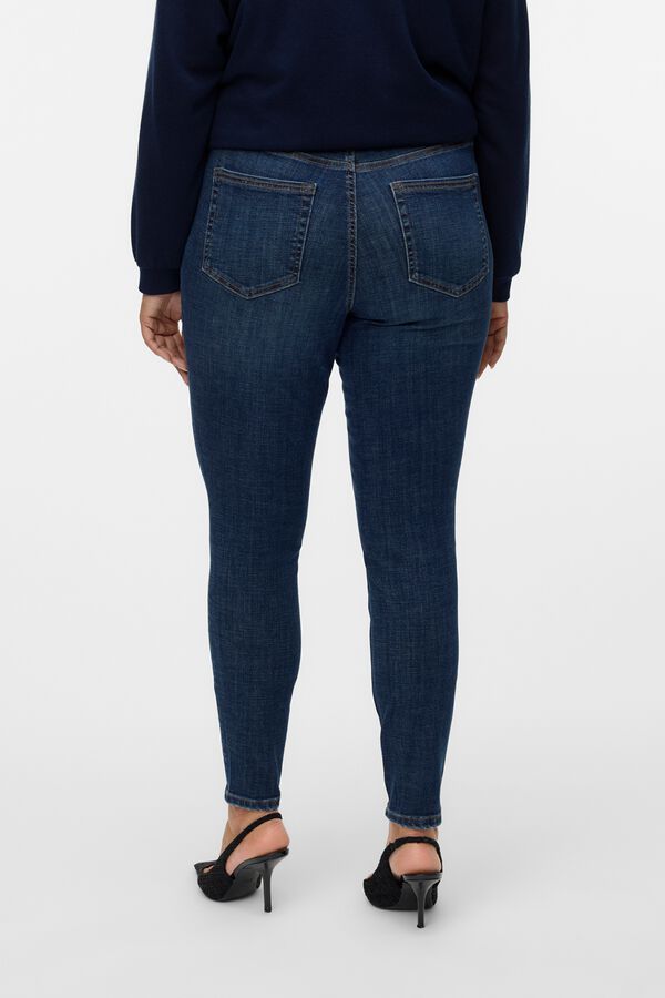 Vero Moda Curve Jeans skinny de cintura alta Azul
